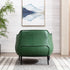 Kadar Leather Barrel Chair-Green Modern Leather Chair | Accent Chairs | Kinwell Furniture | Barrel Chairs